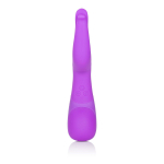 Фиолетовый вибромассажер Impress Dual Kiss со стимуляцией клитора - 15 см. (Цвет: фиолетовый)