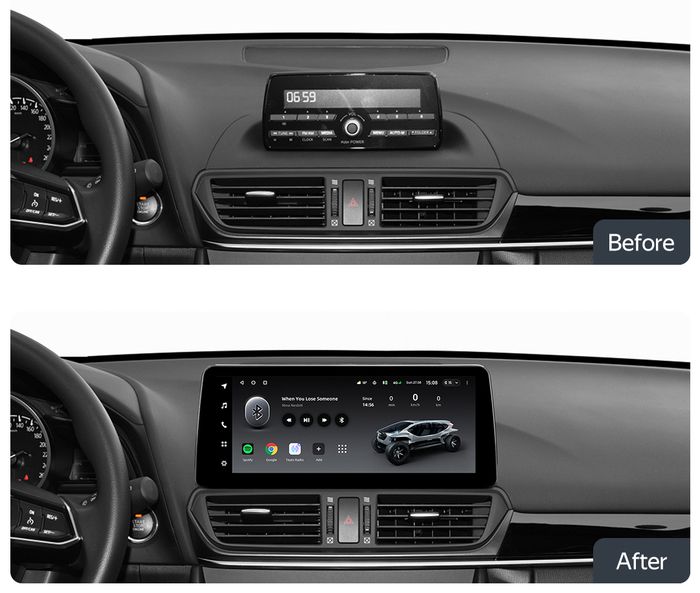 Магнитола для Mazda CX-4 2016-2024 - Teyes LUX ONE монитор 12.3" 2K QLED на Android 10, Быстрая, CarPlay, 4G SIM-слот