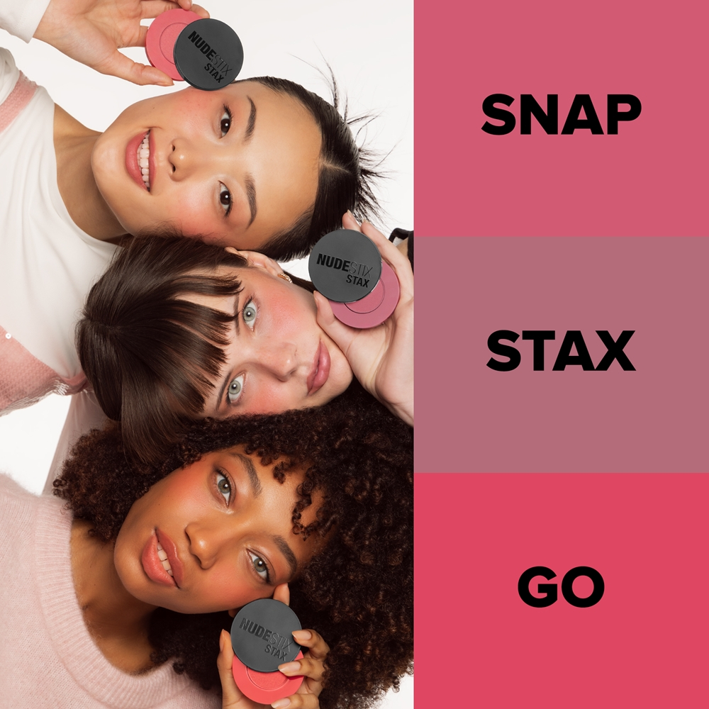 Nudestix Stax Set - Многофункциональный косметический продукт для макияжа глаз, губ и лица оттенок Pinkglow, 2 g