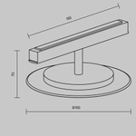 Магнитный трековый светильник Maytoni Relax TR107-2-5W4K-BS