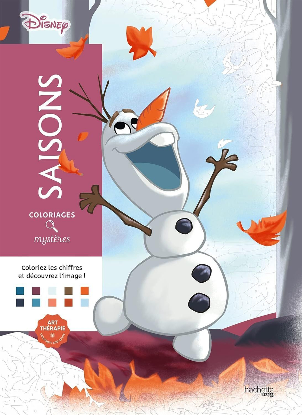 Раскраска по номерам Coloriages mysteres Disney - Saisons, 128стр.