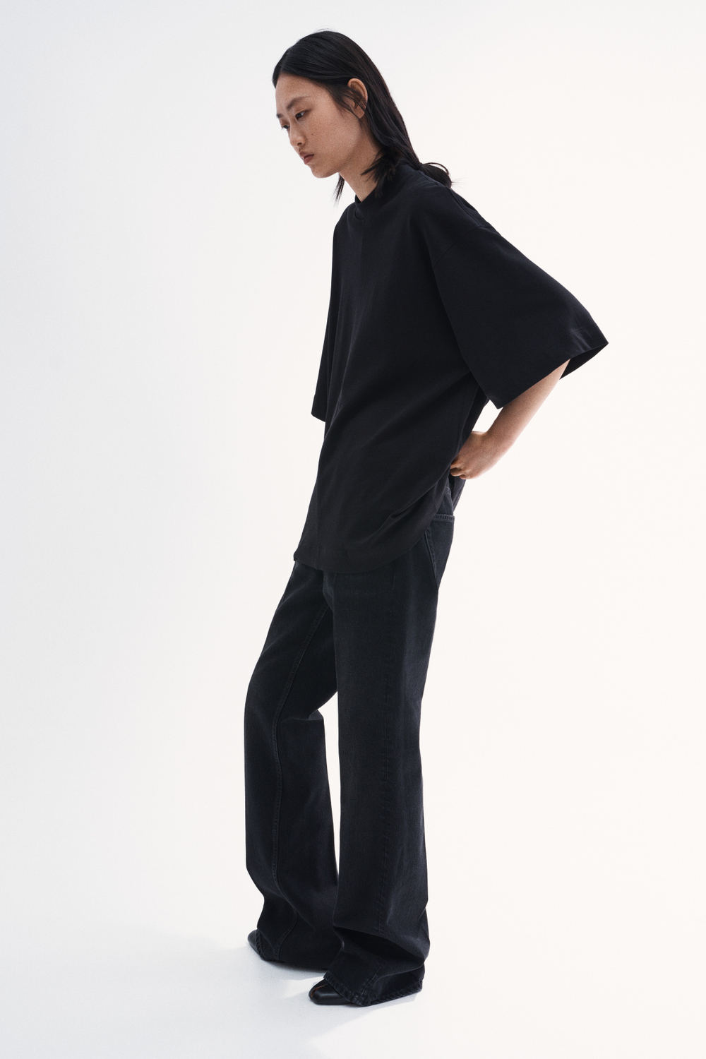 Хлопковая футболка — Чёрный — H&M 1357900