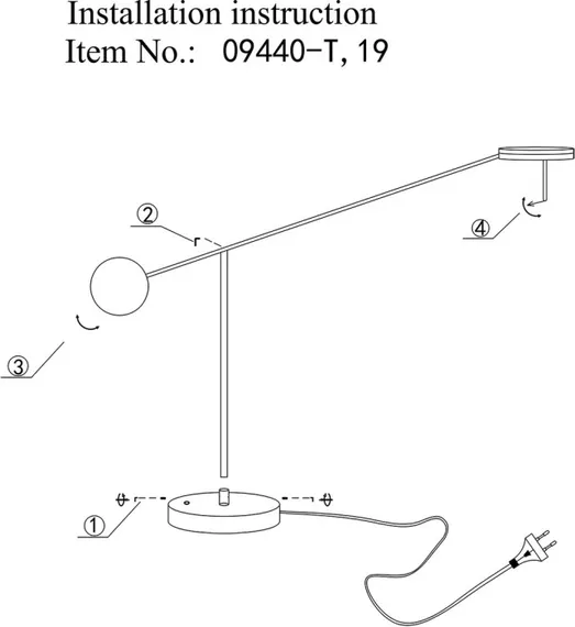Интерьерная настольная лампа Некси 09440-T,19(4000K) Kink Light