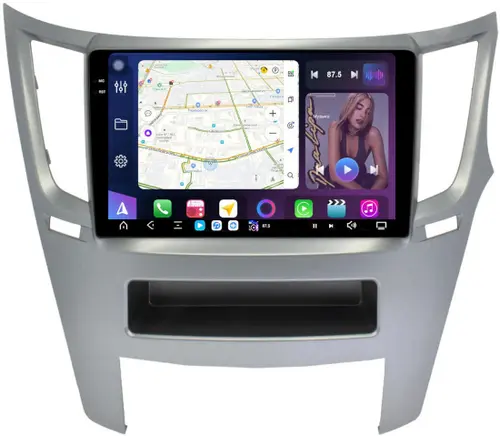 Магнитола для Subaru Legacy 5, Outback 4 2009-2014 (правый руль) - FarCar S500-TS20 монитор 9.5" 2K QLED на Android 14, Быстрейшая, CarPlay, 4G SIM-слот