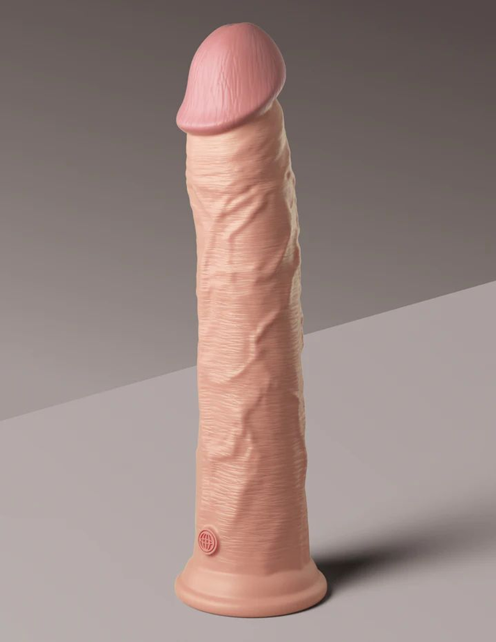 Телесный фаллоимитатор-реалистик King Cock Ellite Dual Density - 28 см.