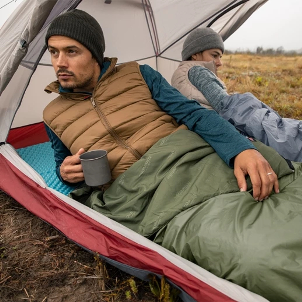 Мешок спальный Naturehike NH21MSD09 мини LW180, размер XL, молния слева, артикул NH21MSD09, цвет Зеленый