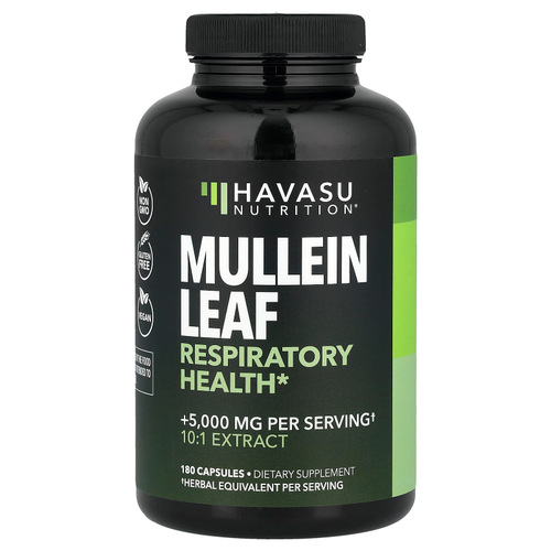 Havasu Nutrition, листья коровяка, 180 капсул (500 мг в 1 капсуле)