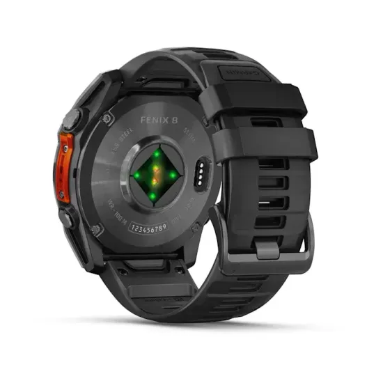 Мультиспортивные GPS часы Garmin Fenix 8X (51 mm) AMOLED Slate Gray with Black Silicone Band 010-02905-00