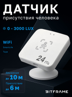 Датчик присутствия человека и освещенности, умный детектор движения, WiFi, Tuya, Smart Life