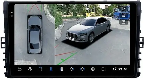 Магнитола для VW Jetta 7, Teramont, Taos, Multivan/Caravelle 2020+, Tiguan 2, Passat B8 - Teyes CC3-2K-360 на Android 10, Быстрая, 2K QLED, CarPlay, 4G SIM-слот, 4 камеры в комплекте
