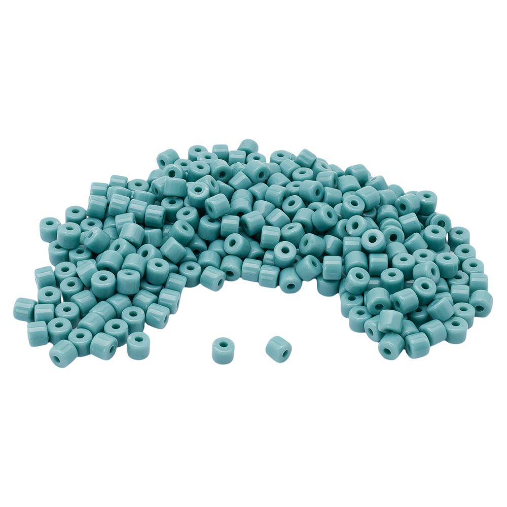 Бусины пластик 5х6 мм, цилиндр, 50гр Astra&amp;Craft, 014 мятный, 2141