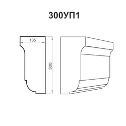 Карниз 300ПУ1 300х135
