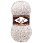 Пряжа Alize (Ализе) Lana Gold Fine / уп.5 мот. по 100 г, 390м, 684 пепельный меланж A