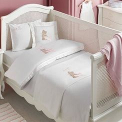 Детское постельное белье POURTOL BEBE розовый сатин делюкс TIVOLYO HOME Турция
