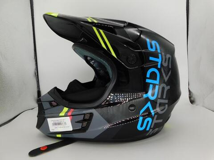 Шлем кроссовый Starks MX-1 Чёрный-салатовый XS