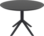 Стол пластиковый обеденный Siesta Contract Sky Table Ø105, черный
