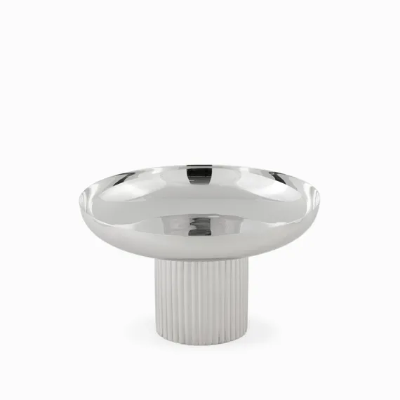 Миска Stem S, Ø23х20 см, серебристая