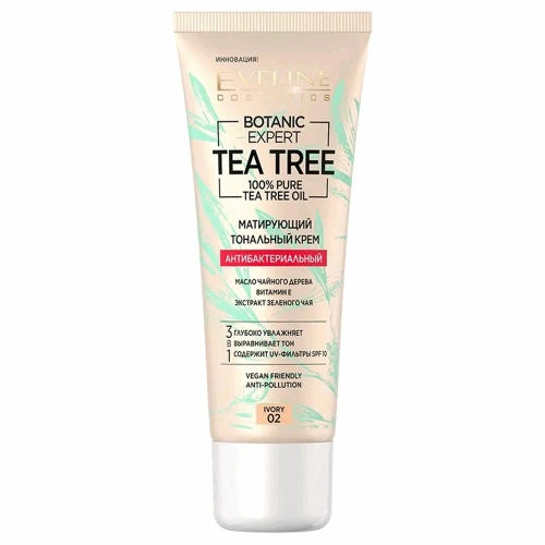 Eveline Botanic Expert Tea Tree Матирующий тональный крем 02