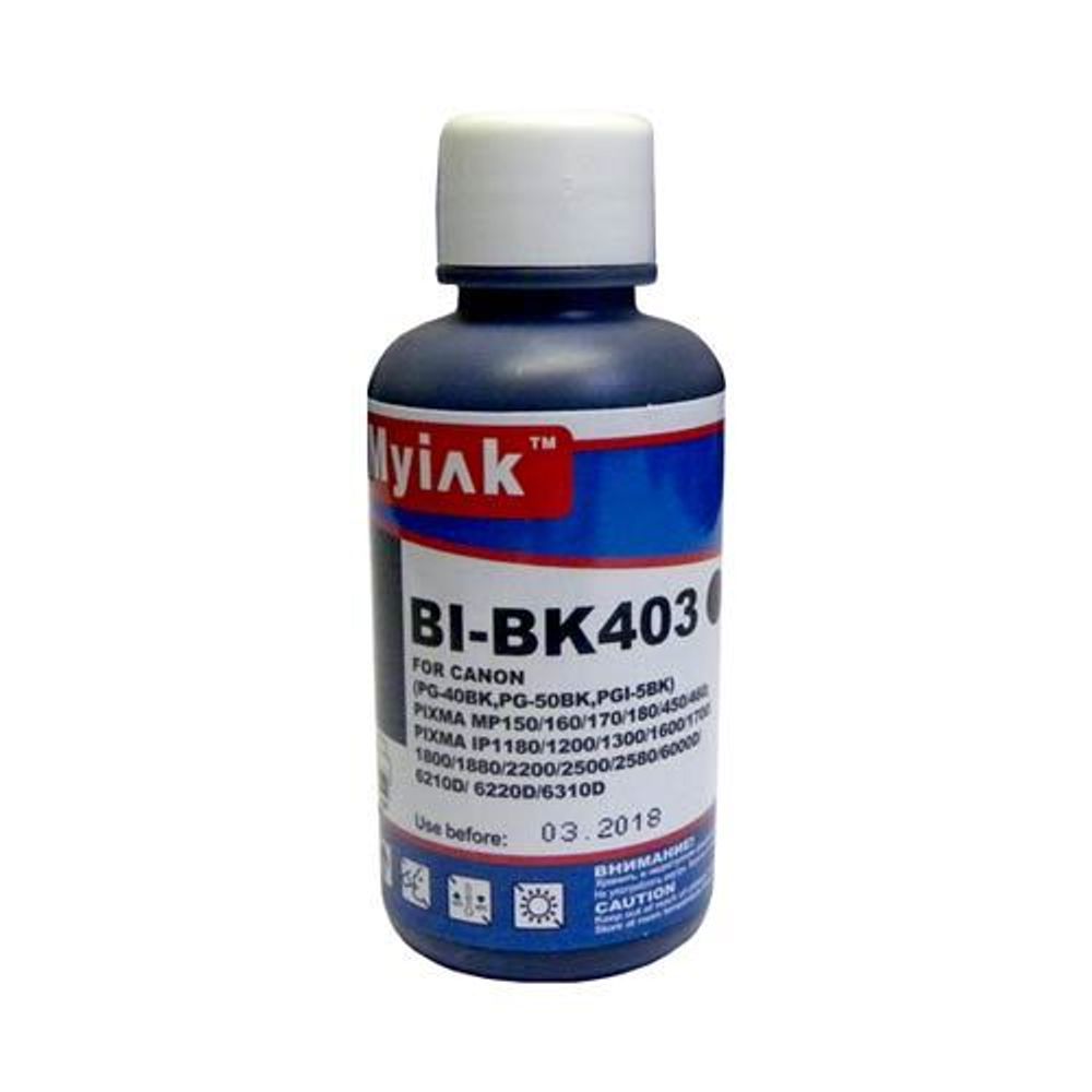 Чернила для CANON PG-40Bk/PG-50Bk/PGI-5Bk (100мл, black, Pigment) BI-BK403 EverBrite™ MyInk Чернила для CANON PG-40Bk/PG-50Bk/PGI-5Bk (100мл, black, Pigment) BI-BK403 EverBrite™ MyInk
