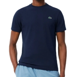 Мужская теннисная футболка Lacoste Ultra Dry Printed Sport - navy blue/white