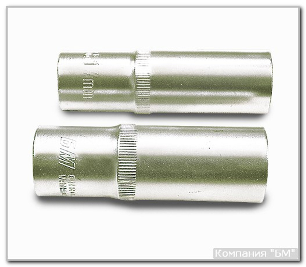 Головка свечная  1/2"DR 16мм, CrV  БМ