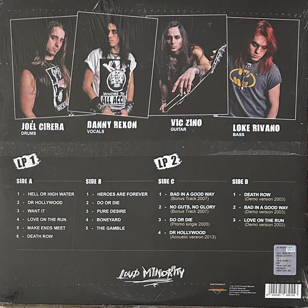 Crazy Lixx ‎– Loud Minority 2LP (Италия 2018г.)