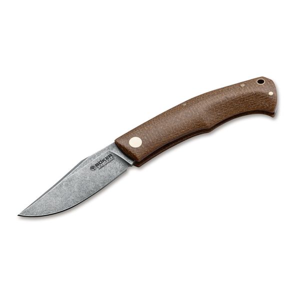 Цена наСкладной нож Boker Boxer EDC Brown, сталь M390, рукоять микарта