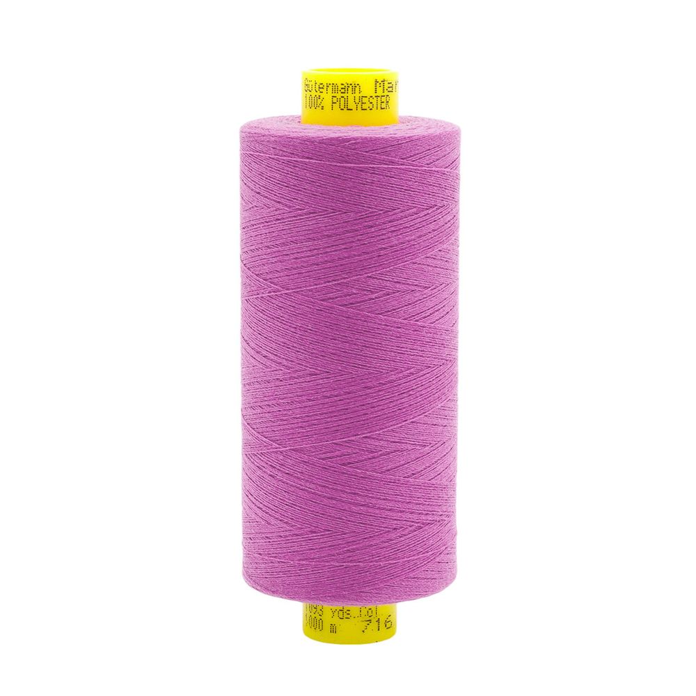 Нитка Gutermann Mara 150 (1000 метров), 1 кат., особо тонкая | 716 сиренево-розовый