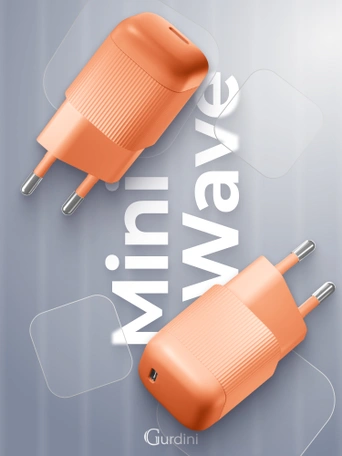 Сетевая зарядка Gurdini Mini Wave 20W USB-C ( 1 port) оранжевый