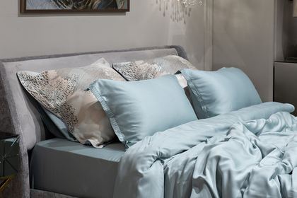 Простыня 270x280 Garda Decor бирюзовая