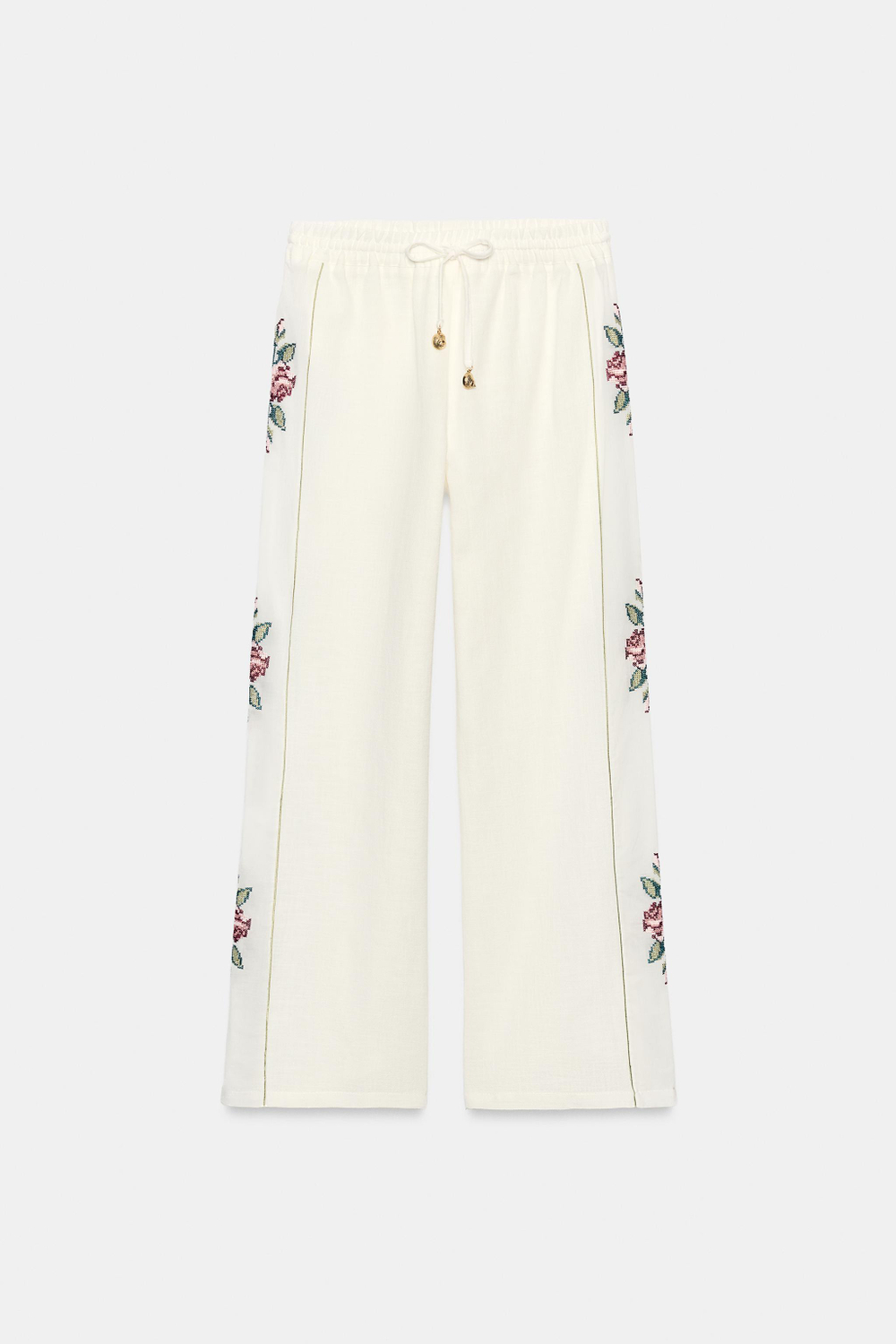 ПРЯМЫЕ БРЮКИ С ПОЛОСАМИ ПО БОКАМ — ZARA