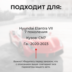 Ремкомплект ограничителей дверей Hyundai Elantra (VII) CN7 (4 двери, тип 70) 2020-2023