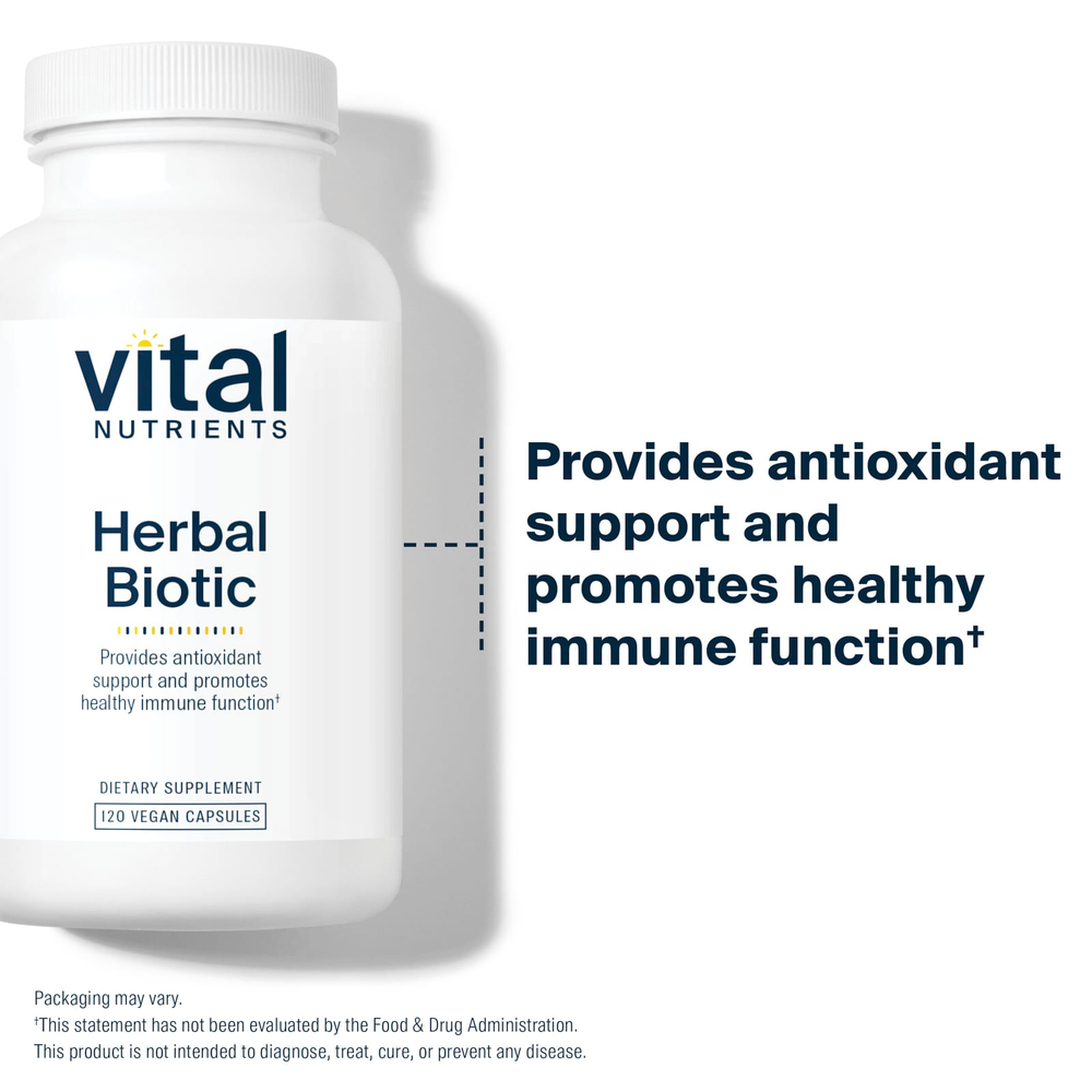 Vital Nutrients, Herbal Biotic, биотик, 120 веганских капсул