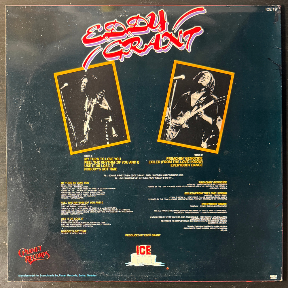 Eddy Grant ‎– Love In Exile (Швеция 1980г.)