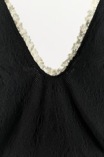ZARA БЕСШОВНОЕ БОДИ С КРУЖЕВОМ, ЧЕРНЫЙ/БЕЛЫЙ
