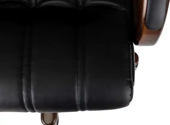Кресло руководителя Бюрократ T-9932W-LOW-Eco черный экокожа низк.спин. крестов. металл/дерево