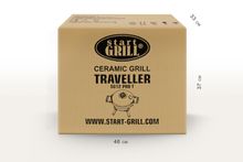 Портативный керамический гриль TRAVELLER 12 дюймов (красный) (30,5 см)