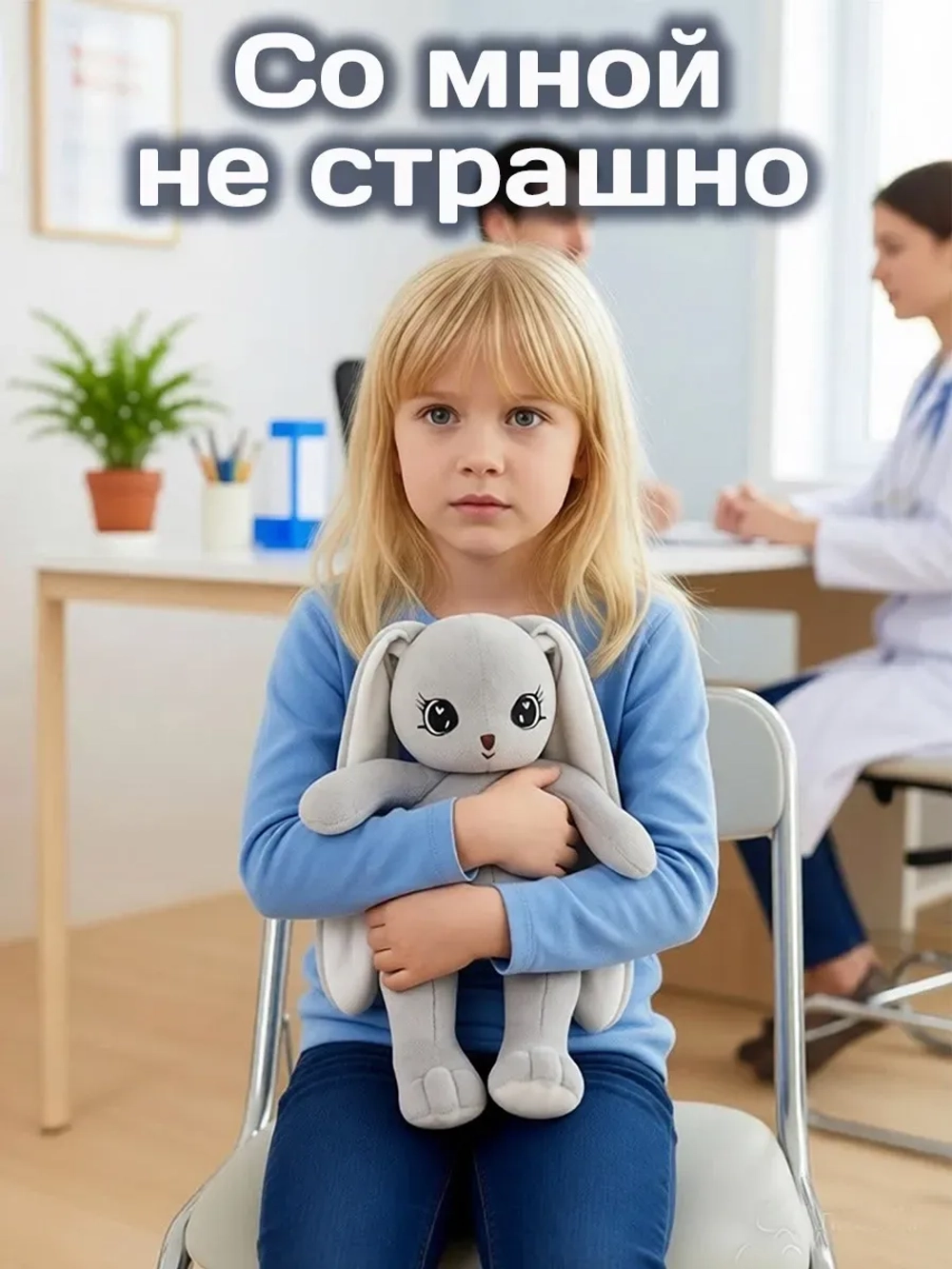 Мягкая игрушка зайка плюшевый для сна новорожденных