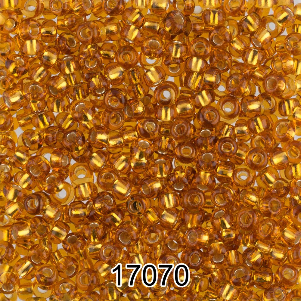 Бисер Preciosa 10/0 (2.3 мм), 500 г, 17070 (Ф161) янтарный