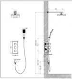 Душевой комплект Timo Tetra-thermo чёрный SX-0179/03SM