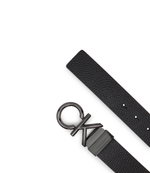 Кожаный ремень ADJ/REV CK METAL BOMBE PB 35MM Calvin Klein - черный(K50K510948)