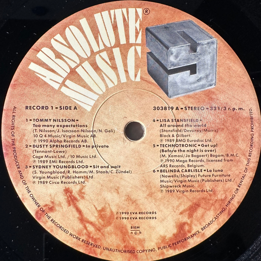 Сборник Absolute Music 9 2LP (Швеция 1990г.)