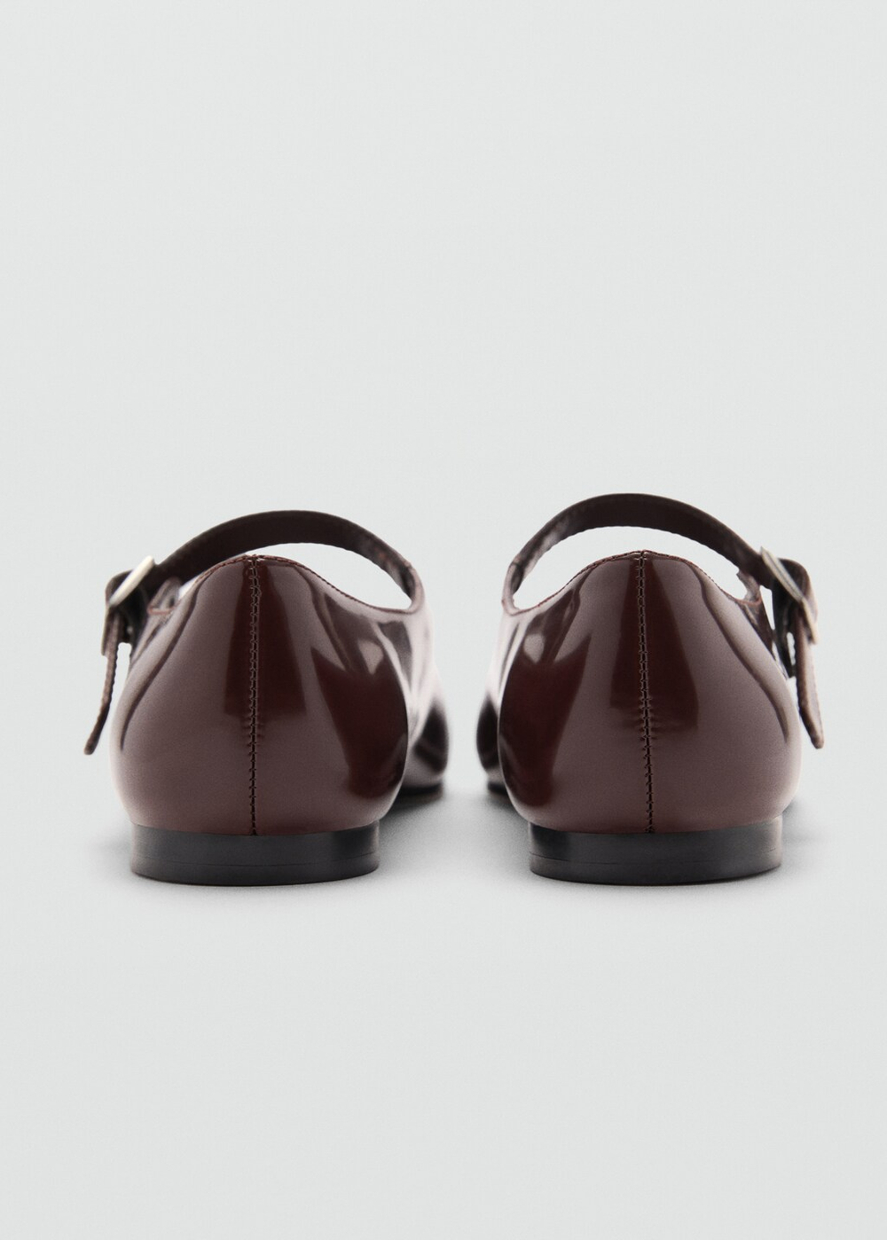 Patent leather-effect ballet flats