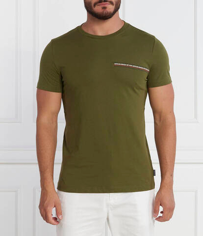 Футболка SMALL CHEST STRIPE MONOTYPE TEE Tommy Hilfiger - хаки(MW0MW32595)