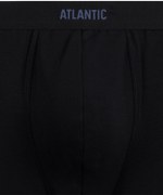 Мужские трусы шорты Atlantic, набор из 3 шт., хлопок, черные + холодный деним + черные, 3MH-0111