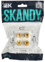 SKANDY Аудиорозетка 4-местная SK-A01W арктический белый IEK
