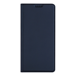 Чехол книжка из кожи синего цвета для Nothing Phone 4a, серия Skin Pro Series от Dux Ducis