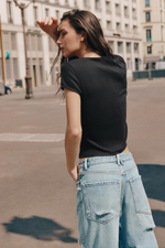 ФУТБОЛКА В РУБЧИК НА ПУГОВИЦАХ — ZARA