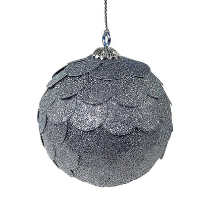 Шар новогодний декоративный paper ball, серебрянный