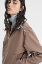 Куртка с контрастным кантом — Fashion Rebels, коричневый, фото 5